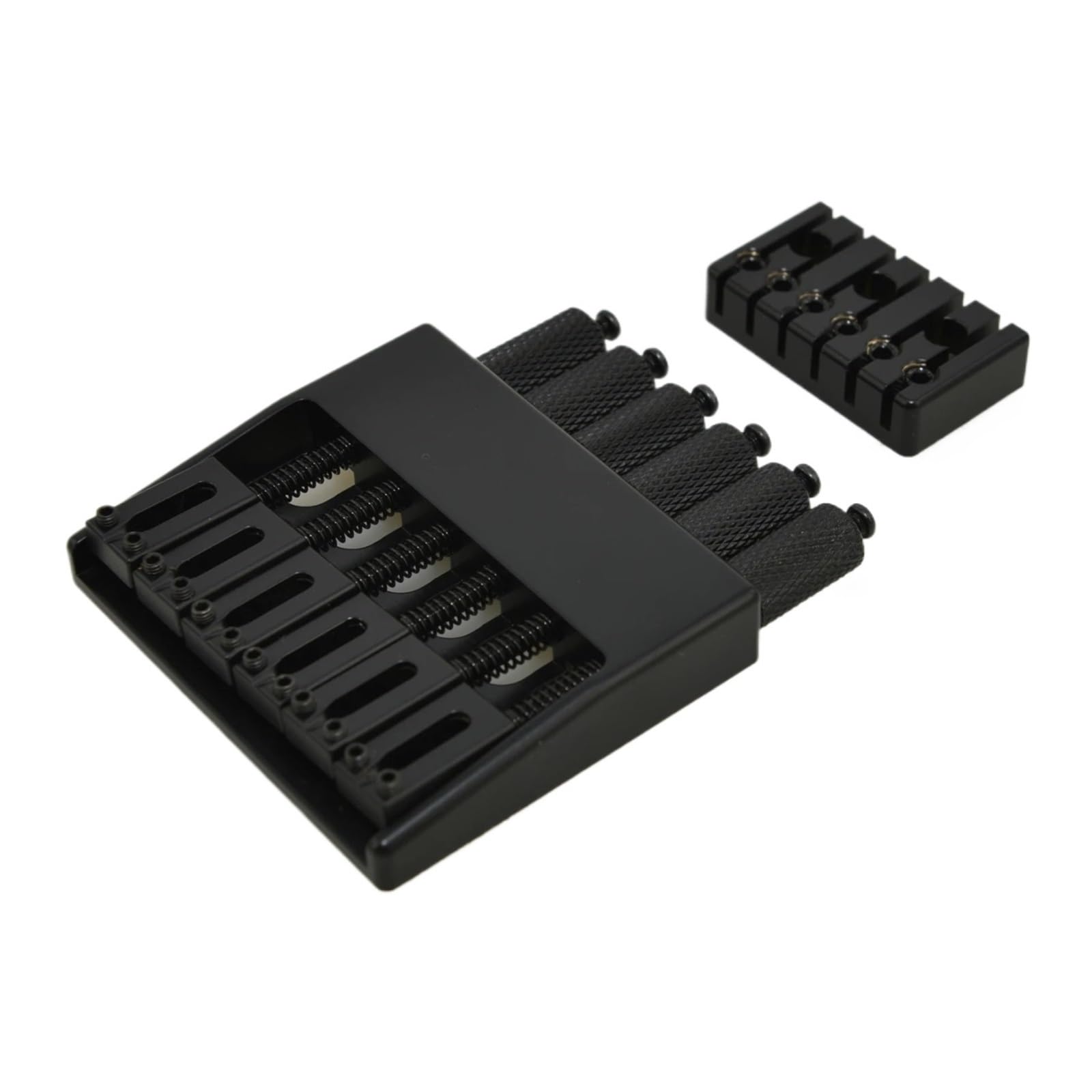 1 set ponte singolo for chitarra senza testa in ottone a 6 corde for chitarra elettrica(Black)