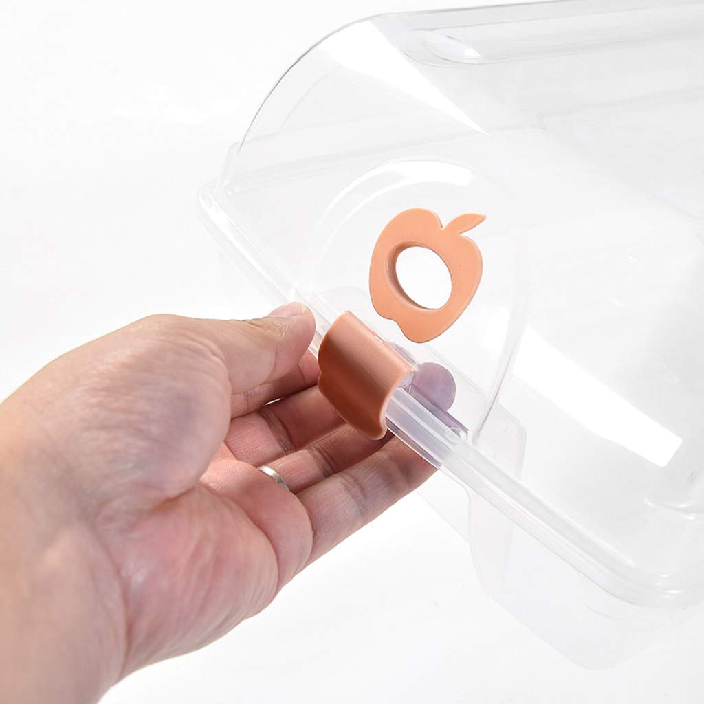 Scatola per scarpe Scatola portaoggetti in plastica trasparente a prova di polvere Clamshell fondo fondo contenitore di finitura (fibbia rosa) 6 pezzi