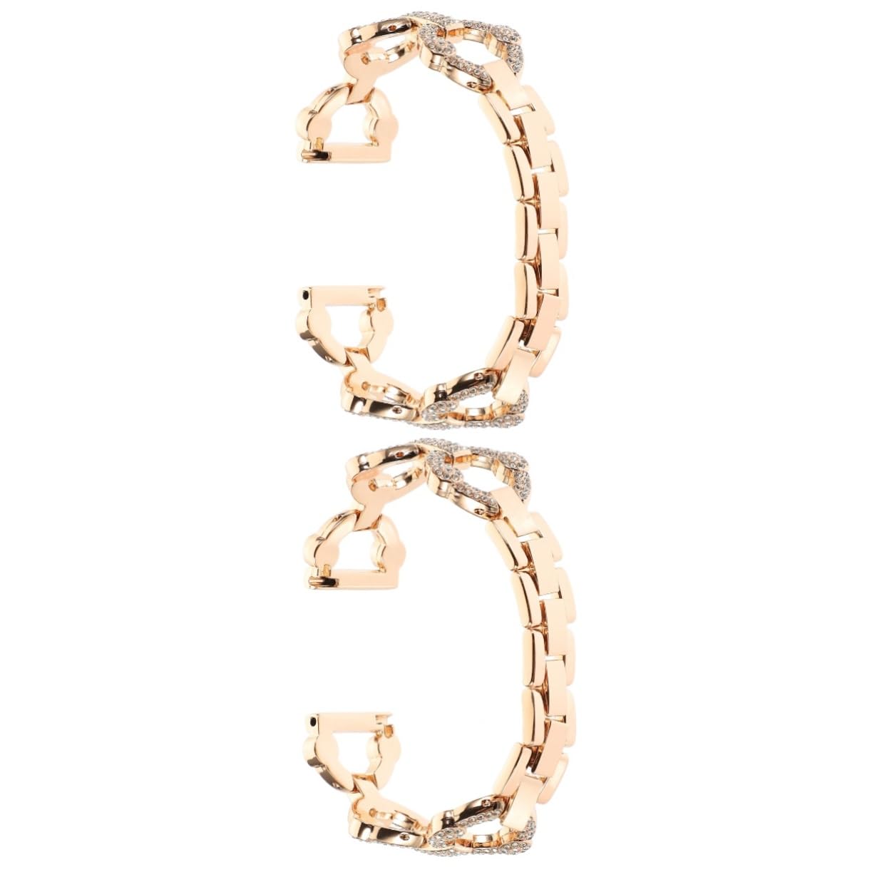 Hemobllo 2stücke Metall-armband Mit Strass Für Watch Verstellbar Elegantes Design Aus Langlebigem Leicht Zu Montieren Für Besondere Anlässe