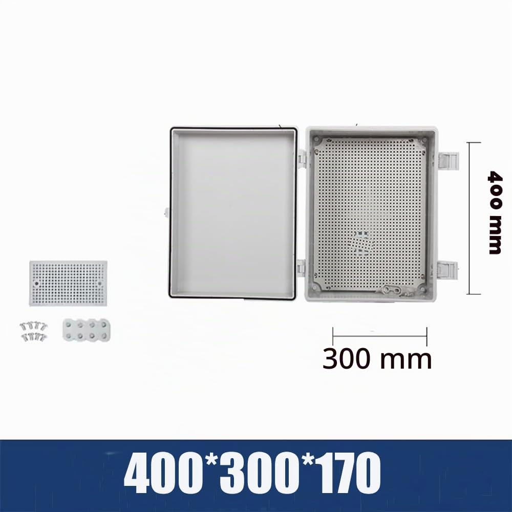 NEWFUN Verteilerkasten Aufputz, Anschlussdose Wasserdicht IP66, Schaltschrank Außen mit Wandmontagezubehör (400 * 300 * 170)