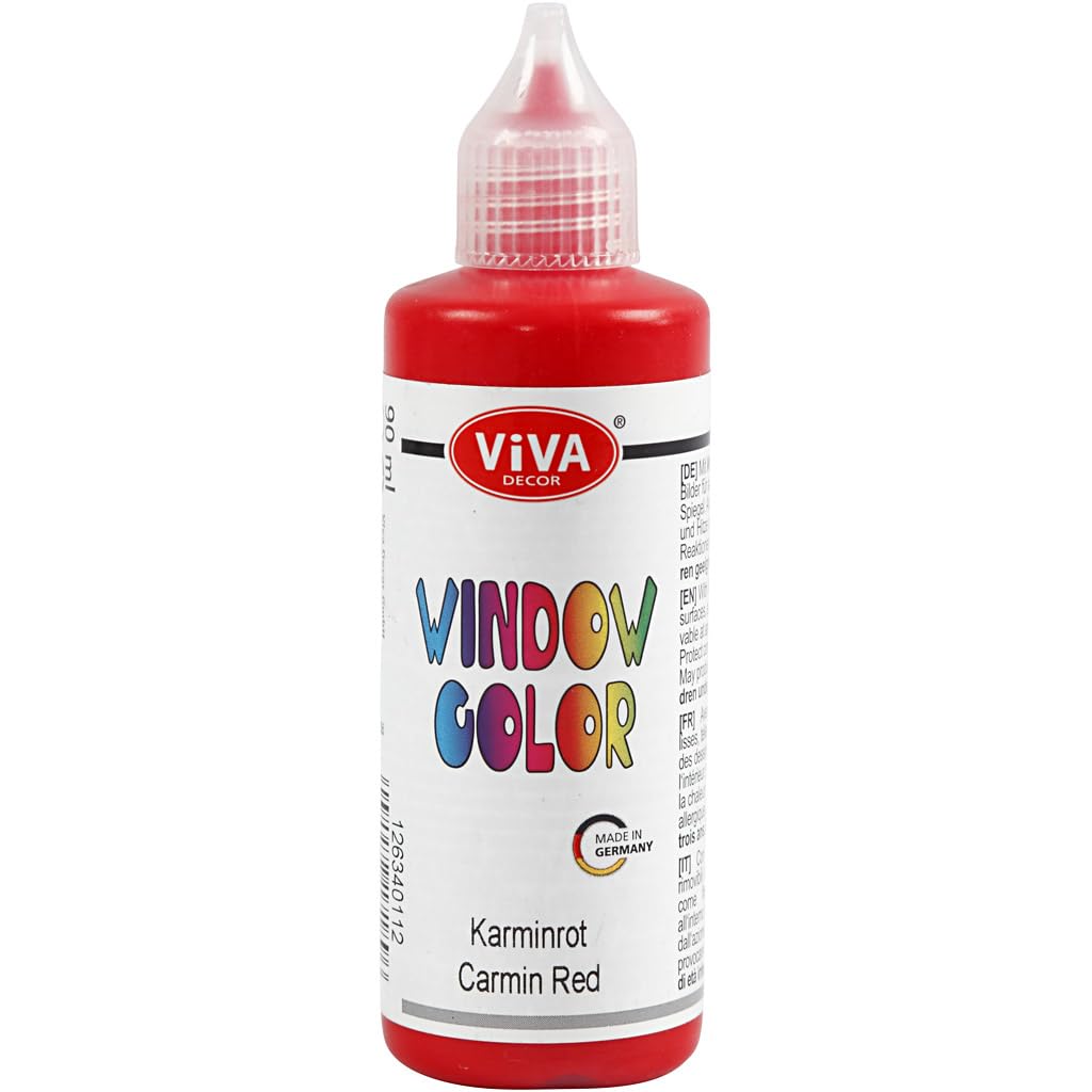 Peinture fenêtre amovible rouge carmin pour créer des stickers sans laisser de traces