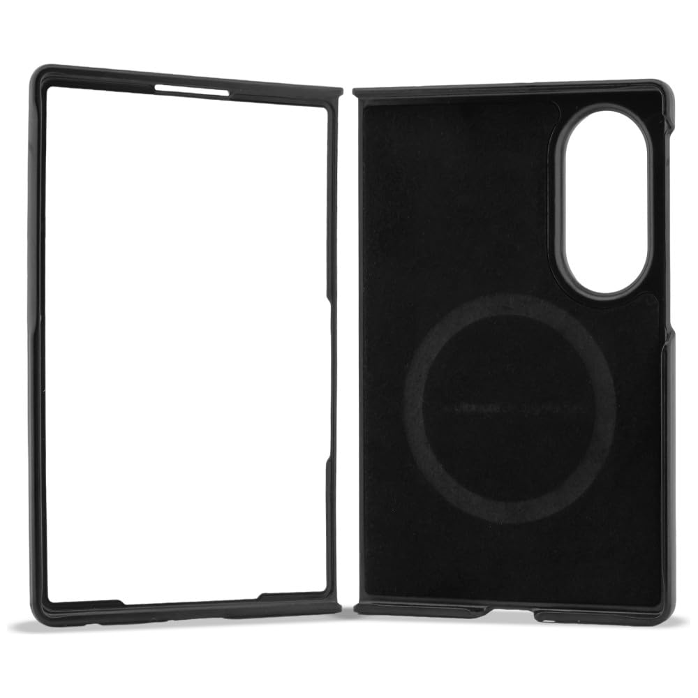 CG MOBILE BMW M Pelle Perforata Strisce Tricolore Loghi Metallo Compatibile con MagSafe Custodia per Samsung Galaxy Z Fold8 (Nero)
