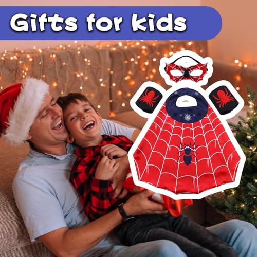 Dtougift PF-W Superhero Capes With Mask For Kids Toys For 3-10 Year Boys Costumes Halloween Christmas Cosplay Dress Up Birthday Gifts thumb #5