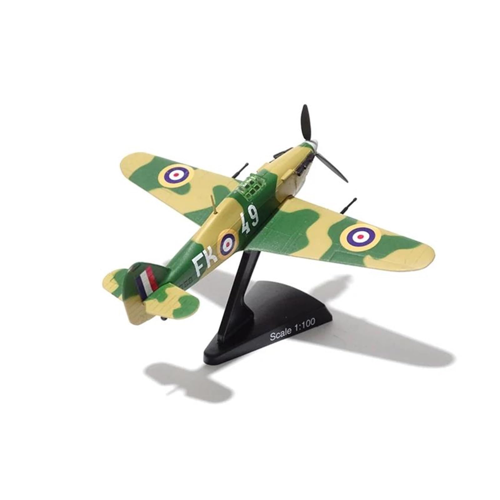 CLMJHG Vintage Classics samolot 1/100 skala Hurricane MKII samolot myśliwiec zabawkowy model dla dorosłych dzieci zabawki na wyświetlacz