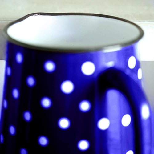 Miniatura 5 de Jarra de agua de 84.5 onzas líquidas Sajonia esmaltada jarra con asa para servir