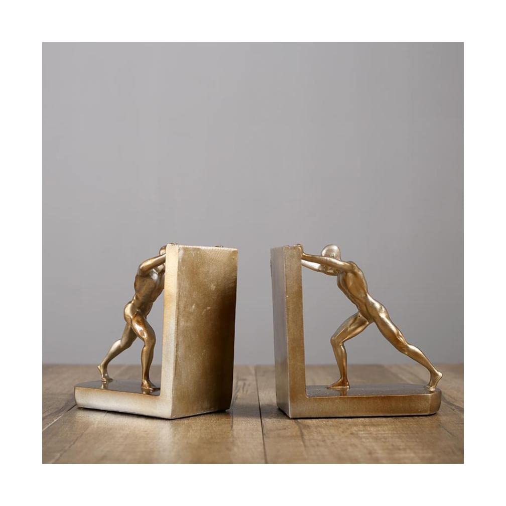 Nordic Character Bookends Żywiczne dekoracyjne podpórki do książek na półki Wytrzymałe, retro ograniczniki do książek,Metalowe podpórki do książek