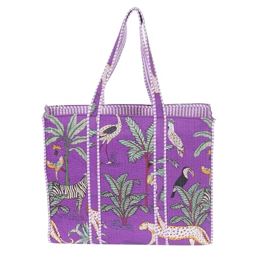 Image of Marubhumi Women Lightweight Travel Bag Purse Cotton Shoulder Tote Bag For Shopping Grocery & Beach Bag