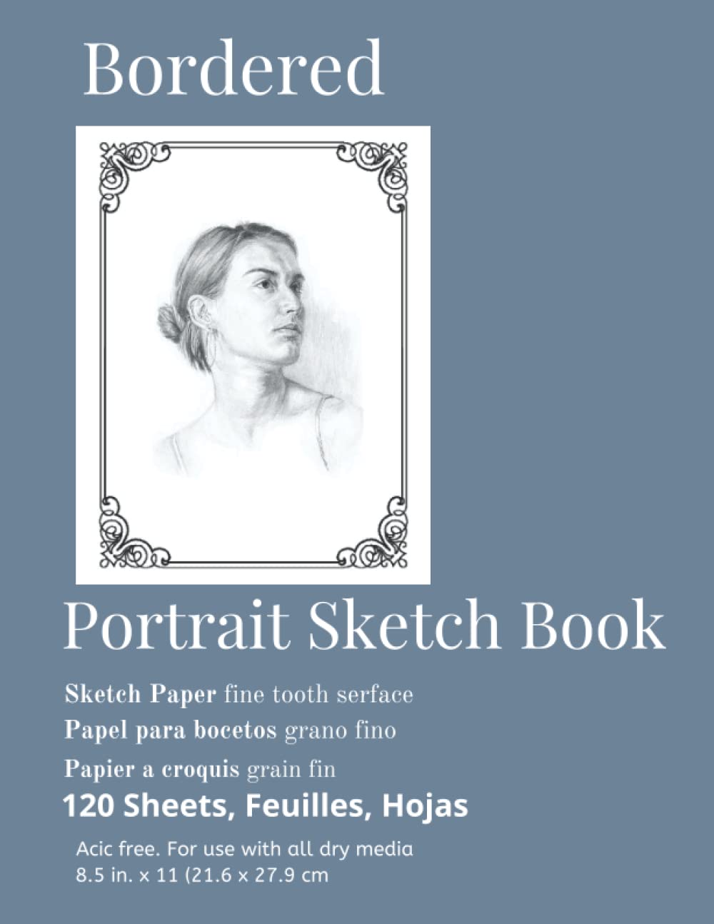 Bordered Sketch Book (Portraits): Ideal for drawing individual portraits or sketching within a border