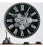 Orologio Da Parete Steampunk Con Ingranaggi Mobili - Legno, Numeri Romani, 57 Cm, Vintage - Foto 5