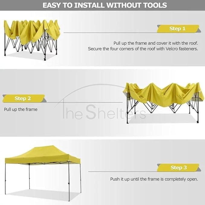 Image of THESHELTERS - 10x20 ft Outdoor Canopy Tent, Instant Foldable & Pop up Garden Gazebo Tent for Decoration, Party, Event, Wedding & Waterproof Tent