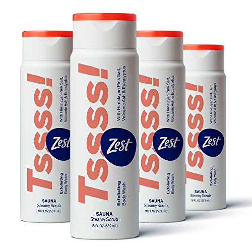 Zest Tssss Sauna Body Wash, 18 oz (Pack of 4)