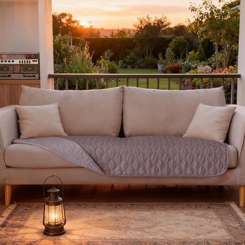 Image of gogobunny 100% Double Sided Waterproof Dog Blanket Soft Pet Bed Cover Reversible Protect Furniture Couch Sofa Car for Puppy Large Dog Cat (Dark Sea Fog /Light Sea Fog, 30x70 Inch (Pack of 1))
