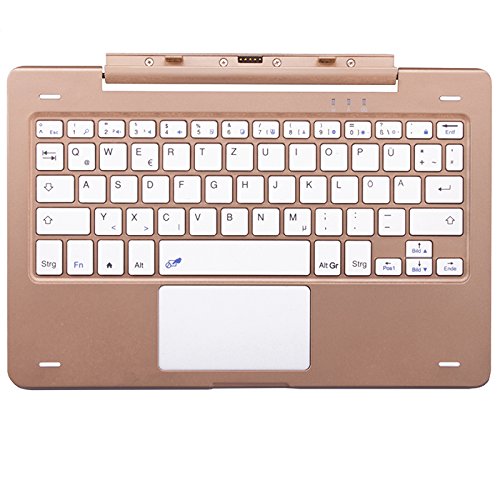 Preisvergleich Produktbild NINETEC Keyboard Tastatur für Platinum 10 G3 Aluminium Tablet PC Rosegold