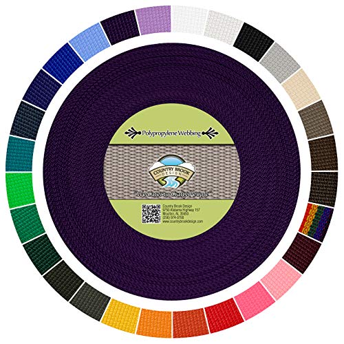Country Brook Design - Polypropylene Webbing (Purple, 25 Yards, 1 Inch)