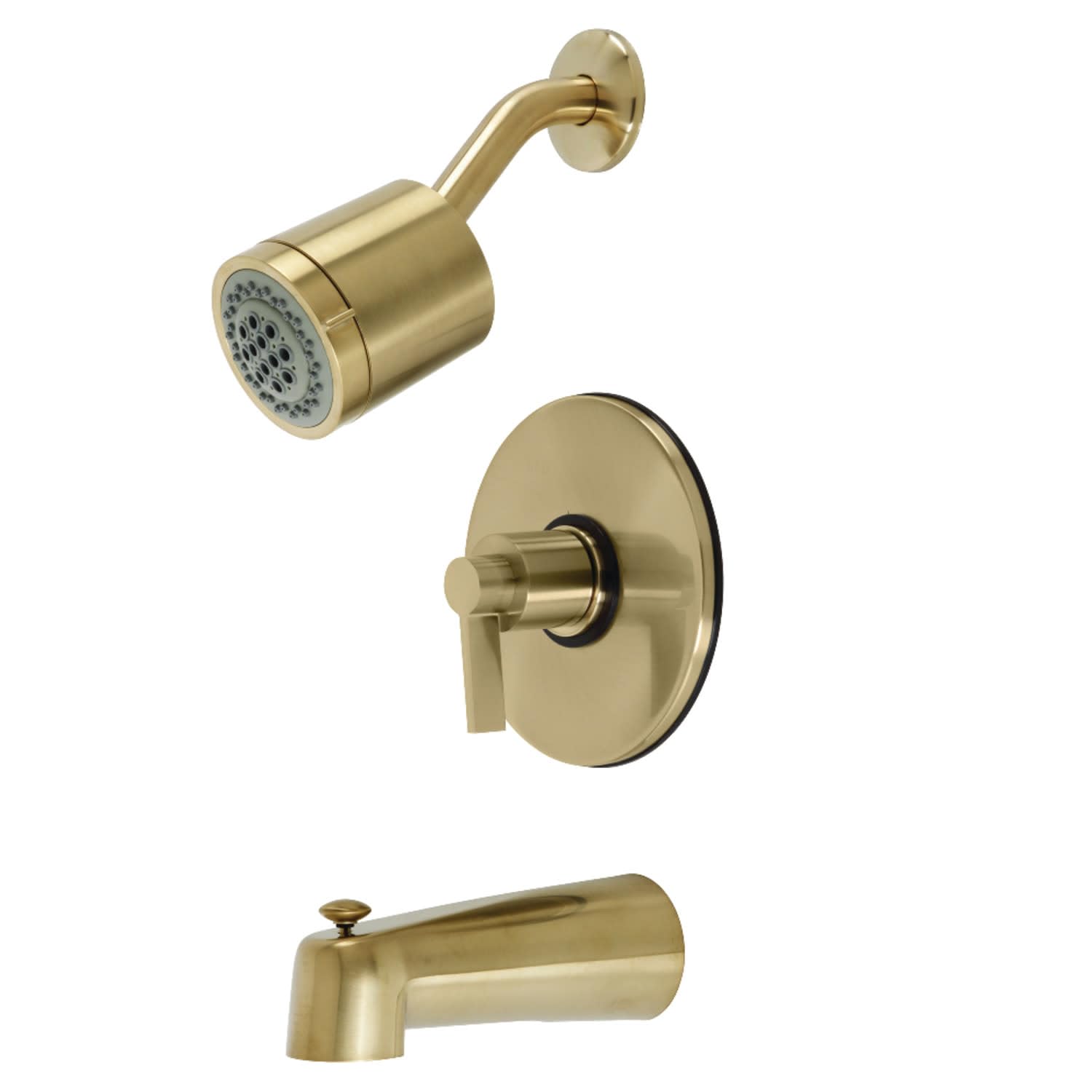 Robinetterie baignoire et douche NuvoFusion en laiton brossé au design haut de gamme