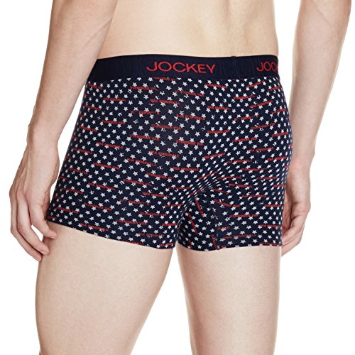 Image of Jockey US63 Men's Super Combed Cotton Elastane Stretch Printed Trunk with Ultrasoft Waistband (Prints May Vary)