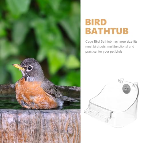 Bañera colgante para pájaros tamaño grande comedero de aves material PP 4