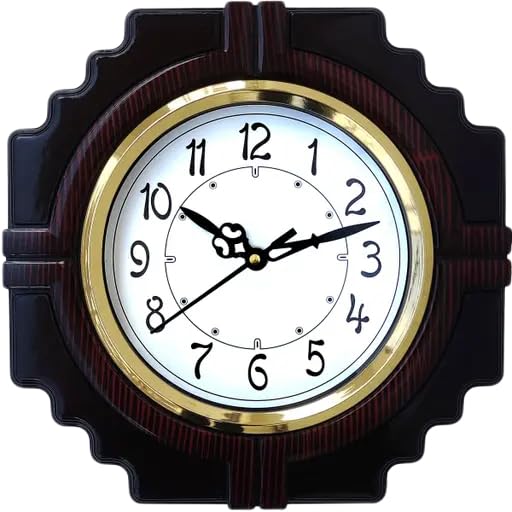 Image of BHATI Traders Traditional Analog Wall Clock for Living Room, Bedroom & Office BHATI Clock 141Black