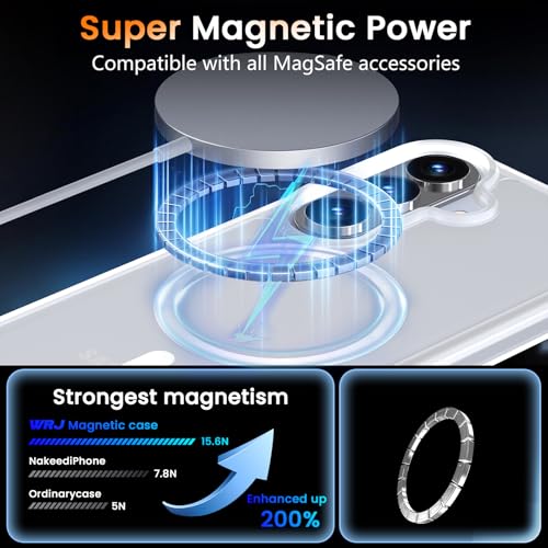 Image of WRJ Magnetic Case for Samsung Galaxy S23 6.1-Inch,Matte Clear