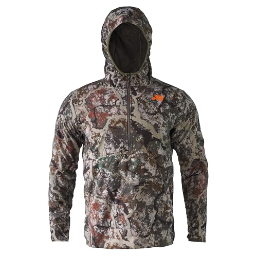 First Lite Mens Navigator Hunting Hoody - Multi-Season Mid Layer Softshell for Backcountry and Stand Hunting X-Large