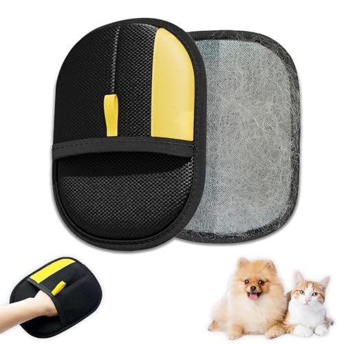 Générique Gants de Toilettage Double Face Antistatiques 2026 – pour Épilation Douce des Poils d'animaux, Réutilisables pour Nettoyage et Peignage sur Canapé, Meuble, Tapis et Siège Auto (1PCS)
