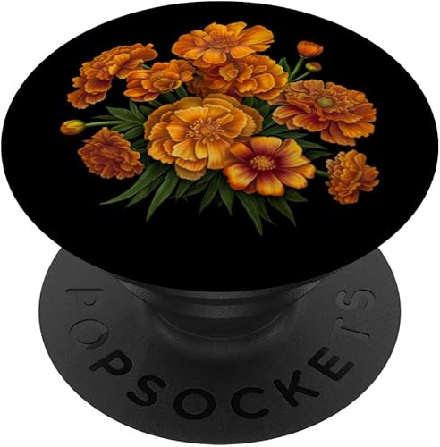 PopSockets PopGrip intercambiables con diseño de ramo de flores inspirado en caléndula vintage PopSockets PopGrip intercambiables con diseño de ramo de flores inspirado en caléndula vintage