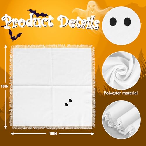 Servilletas de Tela Halloween Fantasma Blanco 18x18 Pz4 miniatura 2