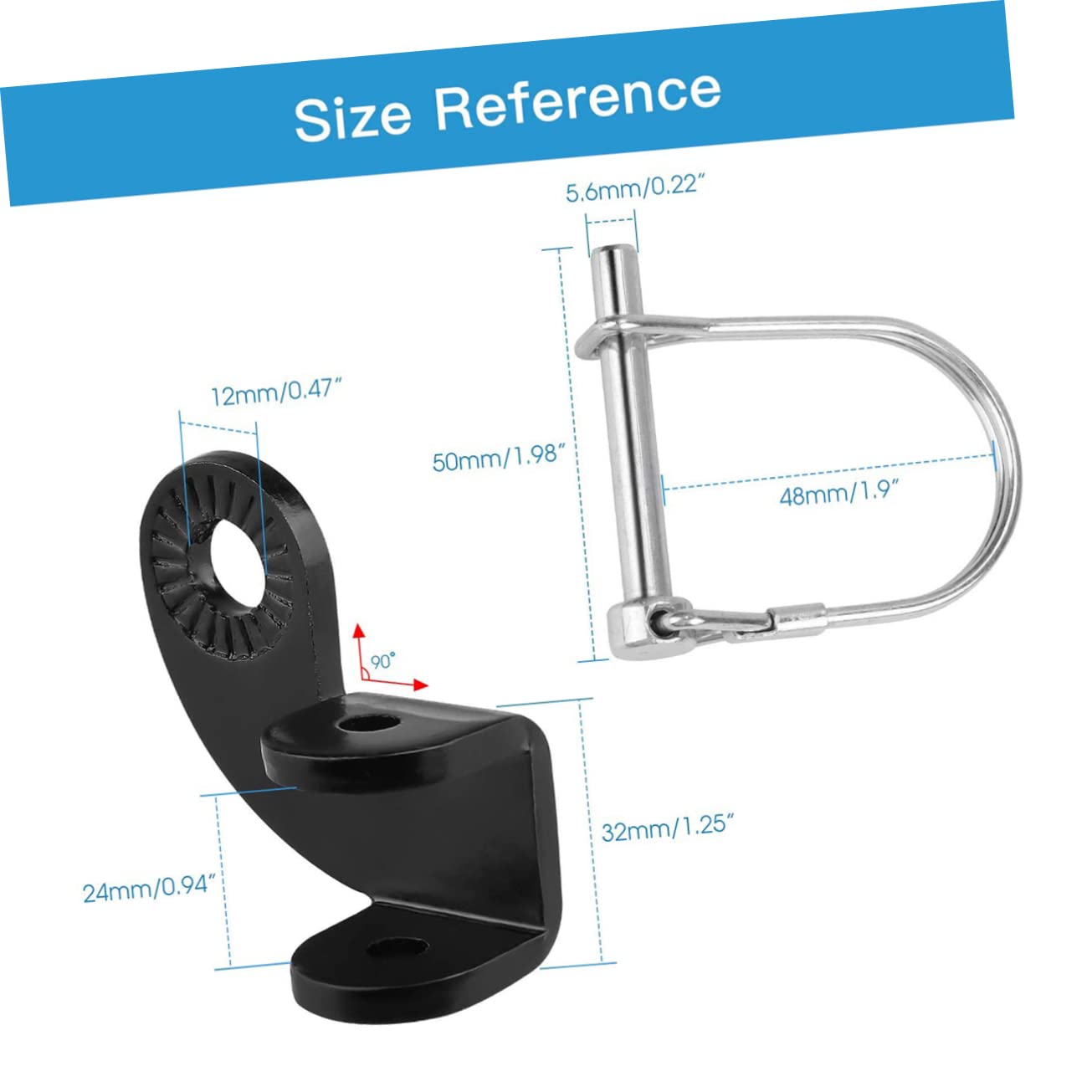 GOOHOCHY 2 Pcs 135 Bicycle Trailer Pull Head Trailer Hitch Pet Trailer Connector Bike Trailer Accessories Bike Trailer Replacement Bike Hooks Bike Bicycle Bikes Seat Iron