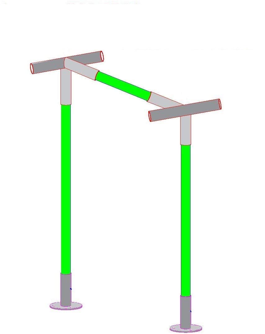 Buy Simond Store Canopy Fittings KIT for Frame Slant Roof, Low Peak