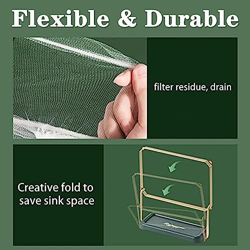 Filtro de residuos para cocina con malla fina y soporte plegable miniatura 5