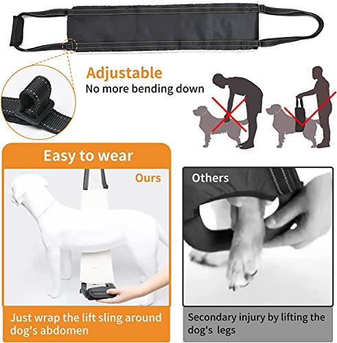Small Dog Mobility Aids Support Sling For Back Legs, Adjustable Dog Lifting Harness to Lift Pets Hind Front Rear for Canine and Old K9 Cruciate Ligament Rehabilitation - Image 4