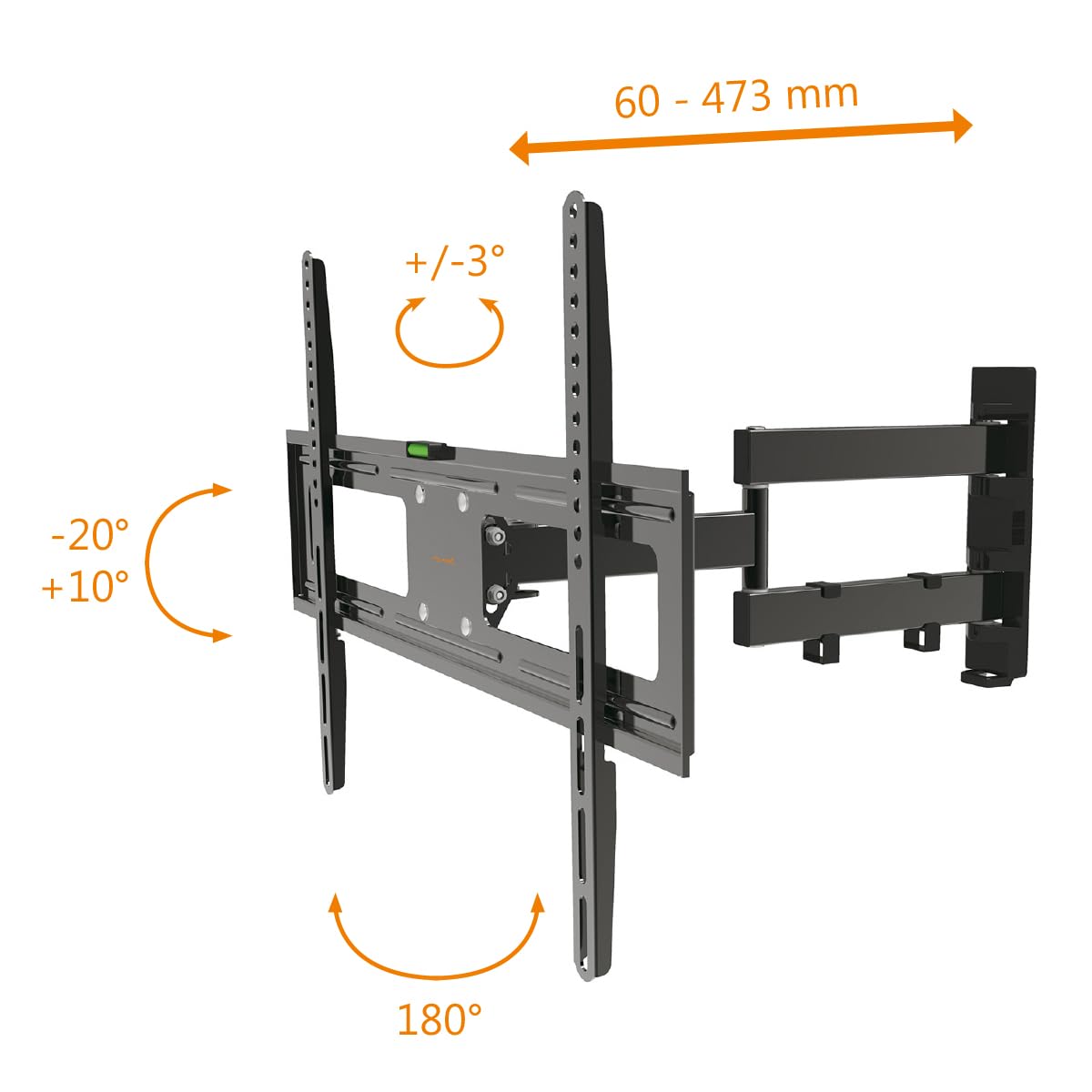 MyWall H26-2L TV-supporto da parete 94,0 cm (37) - 177,8 cm (70) Neigbar+Schwenkbar, Rotierbar