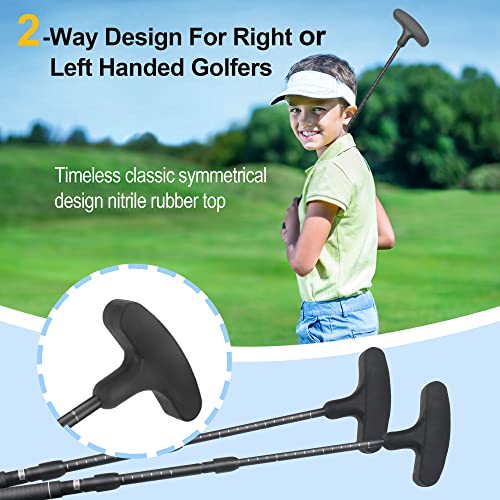 Tovii Golf Putter Nitrile Rubber Top For Left & Right Handed, Adjustable & Sturdy Aluminum Alloy Shaft For All Golfers, Golf Training Equipment For Putting Green/Outdoor Games/Yard Games - Black #TOP5
