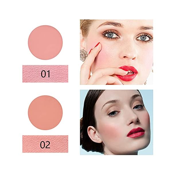 CCbeauty 8 Colors Face Blush Palette Matte Shimmer Professional Natural Long Lasting Lightweight Portable Foundation Contour Highlight Pressed Powder Makeup Palette for Women Girls