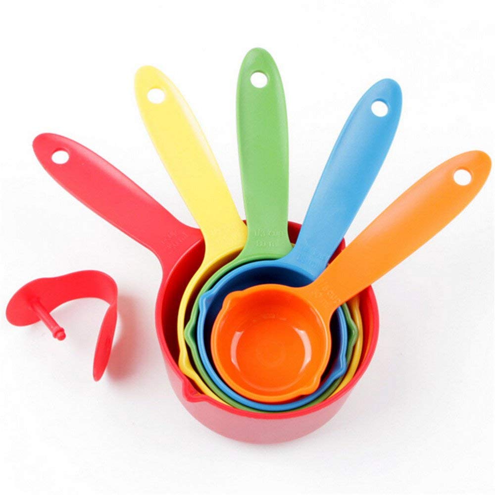 GBEX 5pcs Kitchen Tools Measuring Spoons Colourworks Kitchen Measuring Cup and Spoon Baking Uil Set Spoon Cup Baking Uil