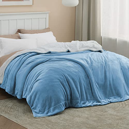 image for Bedsure GentleSoft Sherpa Fleece Blankets King Size for Bed - Thick an