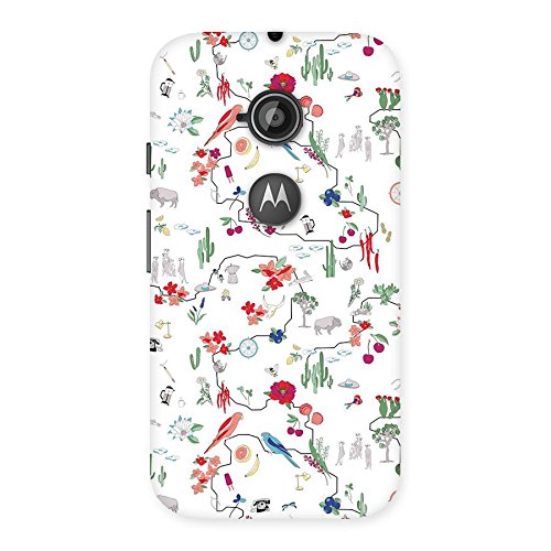 Neo World Quirky Cherry Pattern Back Case Cover for Moto E (2nd Gen) 4G