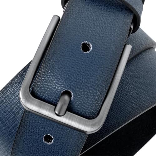 Men's automatic-buckle genuine leather business casual jeans belt2