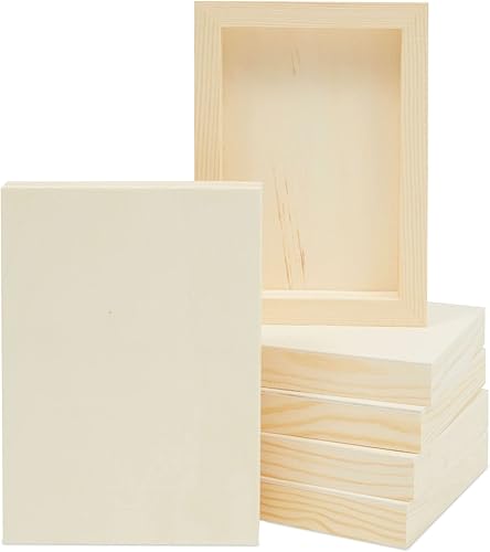 Miniatura 15 de Bright Creations Art Supplies - Paneles de madera para pintar, 10 x 10 pulgadas, 0.83 pulgadas de profundidad de cuna, sin terminar, paquete de 6