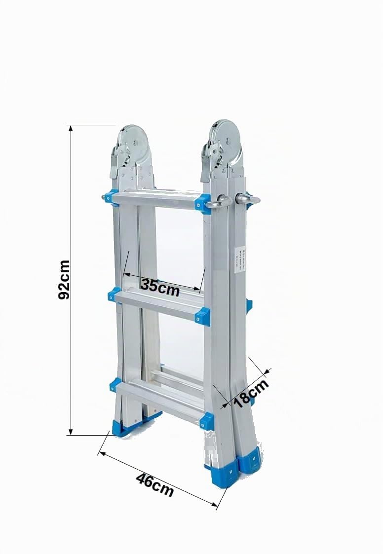 TREPPE Escalier articulé Pliable télescopique Multifonction Aluminium 4 x 3 marches 2,86 m