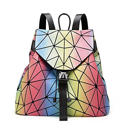 Preisvergleich Produktbild GYHJGRucksack Regenbogen Rucksack Geometrie Starrer Rucksack Rucksack Reisetasche Tasche Modetasche Cooler Rucksack Rucksack Frauen Rucksack Mode Multifunktionsrucksack Regenbogen 2