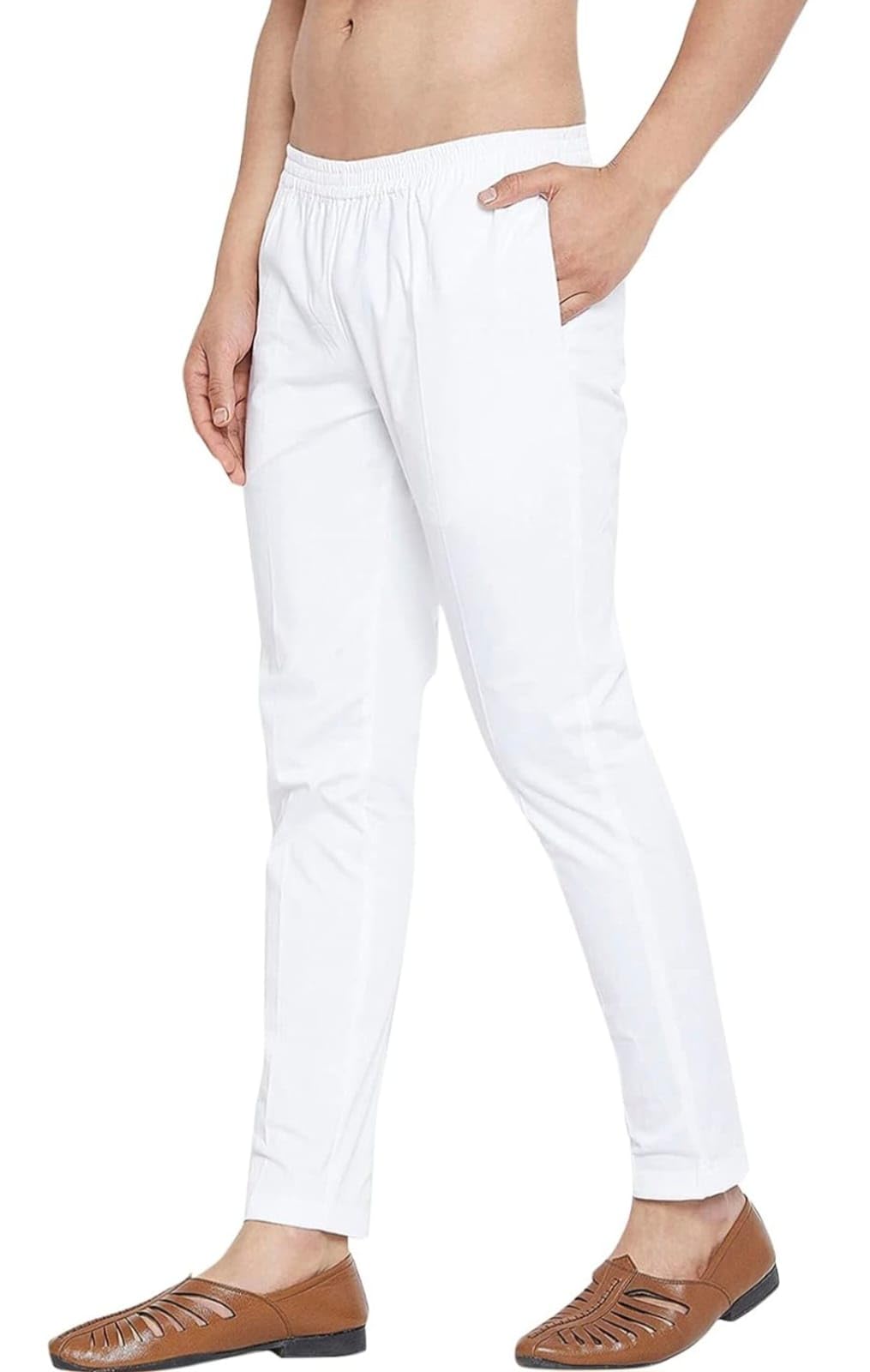 avinzo Men's White Cotton pajama (Large) (pack of 2)-picture-16
