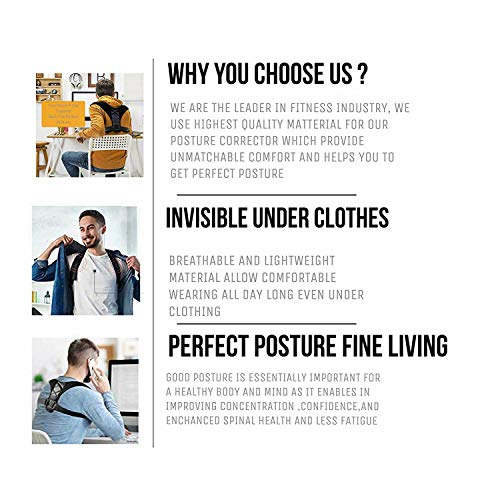 Image of Posture Corrector for Women & Men, Clavicle Support Back Brace Medical Device to Improve Bad Posture, Shoulder Support, High Back & Neck Pain Relief -Mediem