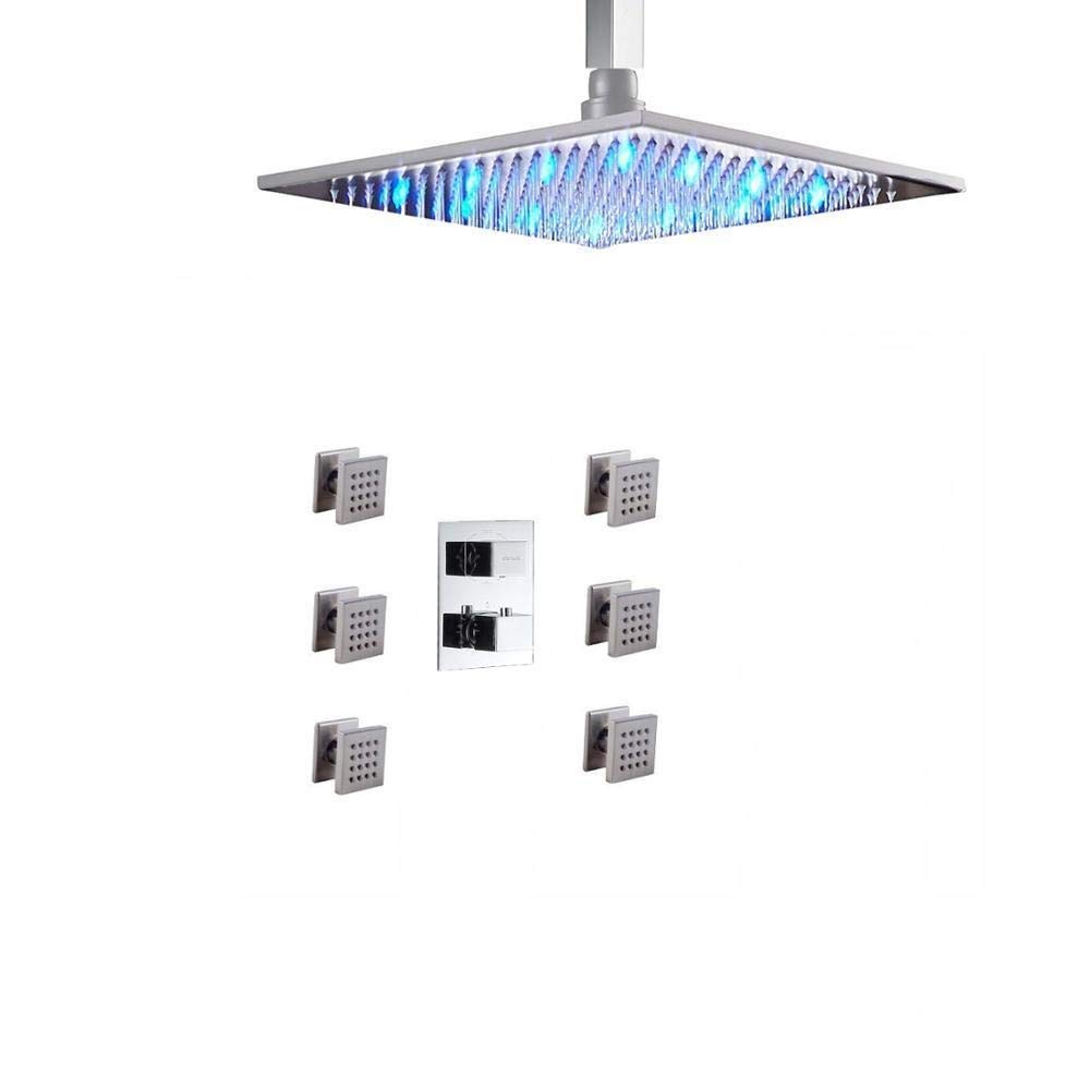 Handheld Shower Head Kit Ceiling Shower System Thermostatic Bathroom Faucet Shower Set Bathroom Showerheads,