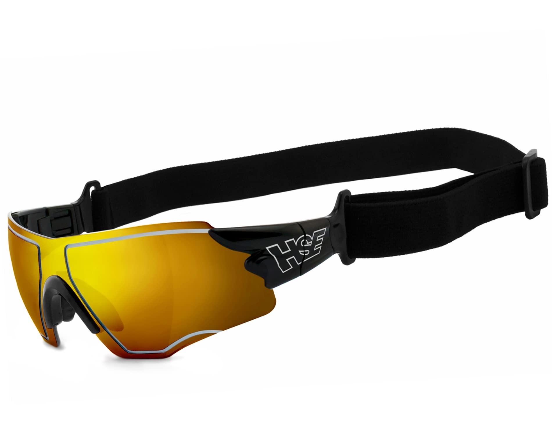 filtr ochronny UV400, HLT® szkło bezpieczne z tworzywa sztucznego zgodnie z normą DIN EN 166 | okulary sportowe, okulary rowerowe, okulary przeciwsłoneczne| oprawka okularów: czarne, okulary: SPEEDWULF