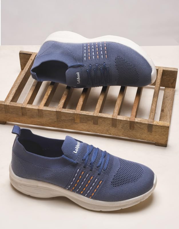 Image of Lakhani aashirwad Men's Sports Shoes | Lightweight Breathable Running Shoes for Men | PVC Upper, EVA Sole | Flexible, Comfortable Lace-Up Athletic Shoes