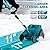 Cordless Snow Shovel with Wheels, 17-Inch Brushless Motor Electric Snow Blower, 60° Adjustable Chute, 25ft Throwing Distance, 18V 2x4.5-Ah Winter Ice Removal Tool for Driveway Sidewalk Patio