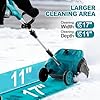 FzzboFlow Cordless Snow Shovel with Wheels, 17-Inch Brushless Motor Electric Snow Blower, 60° Adjustable Chute, 25ft Throwing Distance, 18V 2x4.5-Ah Winter Ice Removal Tool for Driveway Sidewalk