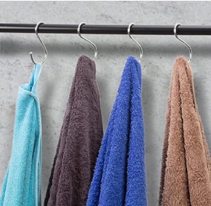 Image of Stainless Steel S Hooks, Prime Quality, Multi-Purpose Hanging Hooks for Bathroom, Kitchen, Closet-5PS-3 INCH