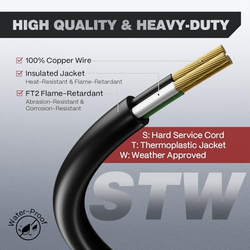 ARCCAPTAIN 30Amp 20ft Welder Extension Cord 10AWG Power Extension 250V - image 3